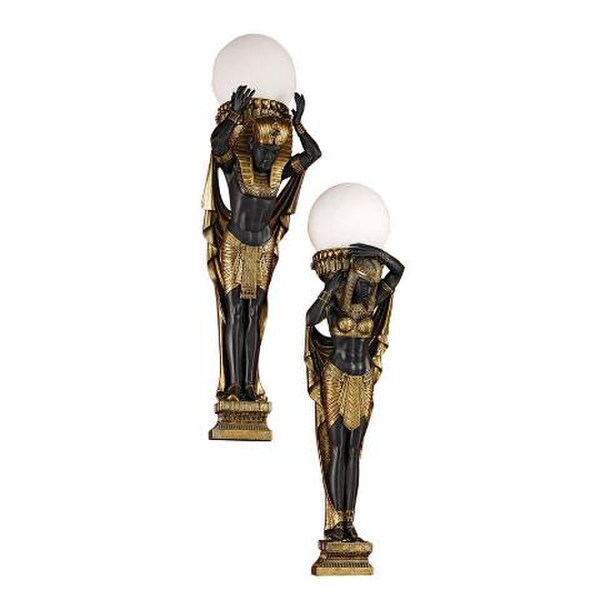 Egyptian Royalty Illuminated Wall Sculptures Lamps Lighting Statues